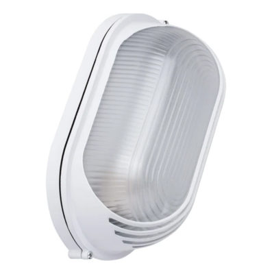 Светильник 100Вт овал белый с ресничкой IP54 (1/10)