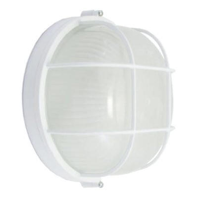 Светильник 60Вт круг белый с решеткой IP54 (1/20)