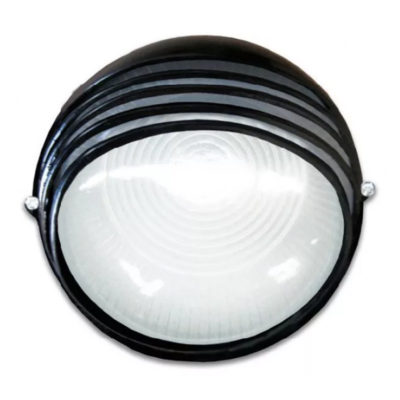 Светильник 60Вт круг черный с ресничкой IP54 (1/20)