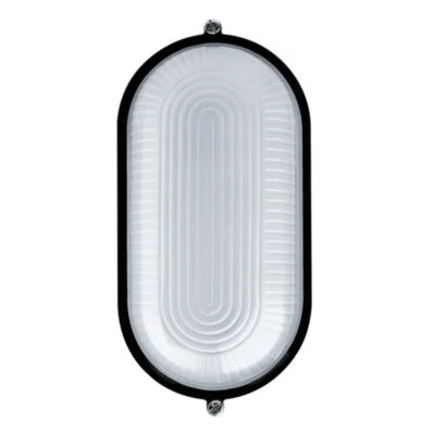 Светильник 60Вт овал черный IP54 (1/20)