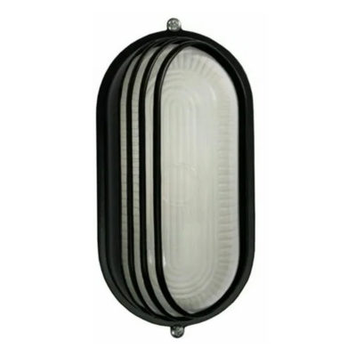 Светильник 60Вт овал черный с ресничкой IP54 (1/20)