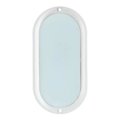 Светильник светодиодный 12W 6500К овал белый матовый 242х165х96 IP54 Wolta (1/10)