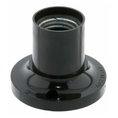 Патрон Е27 карболитовый потолочный черный