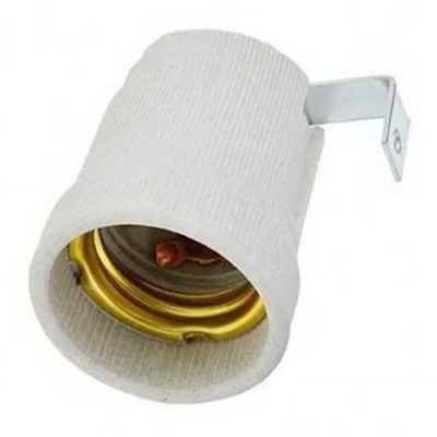 Патрон Е27 керамический с уголком белый (1/400)