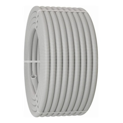 Труба гофрированная легкая с зондом СЕРАЯ (бухта - 25