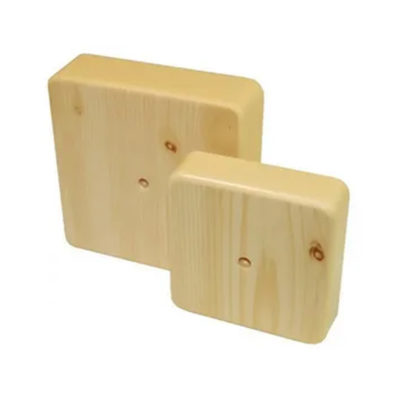 Коробка распаячная 100х100х30 текстура сосна с винтом СВ (50 шт/кор)