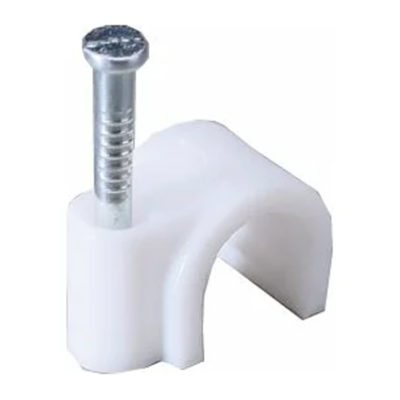 Скоба крепежная круглая в к-те с гвоздем СПК 14 (упаковка -30 штук) Элсет