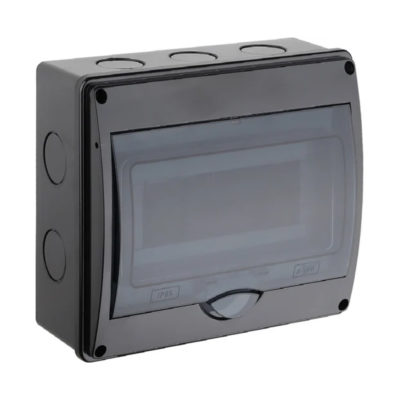 Щиток о/п на 11 мод. с вертик. двер. 250х200х107мм для электрон.счетчик IP65 ТУСО (1/6)