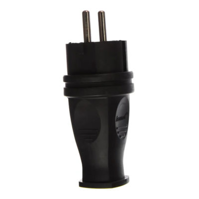 Вилка однофазная (каучук) 2Р+РЕ 1х16А 220-240V Lezard (1/24/240)