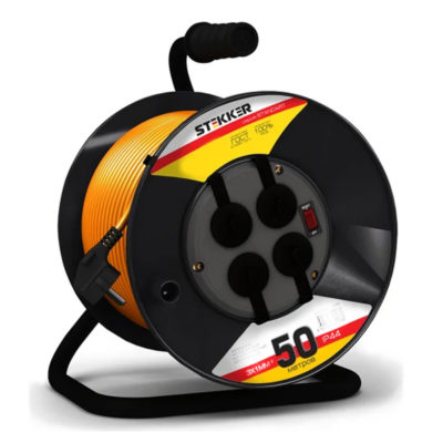 Удлинитель на катушке 4*50 м (ПВС 3*1