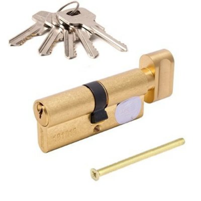 Личинка замка двери Apecs SC-80-Z-G золото