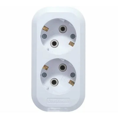 Колодка удлинителя 2 гн. с/з АБС-пластик UNIVersal (1/100)