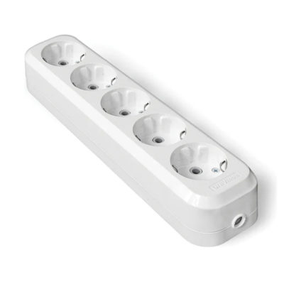 Колодка удлинителя 5 гн. с/з АБС- пластик UNIVersal (1/60)