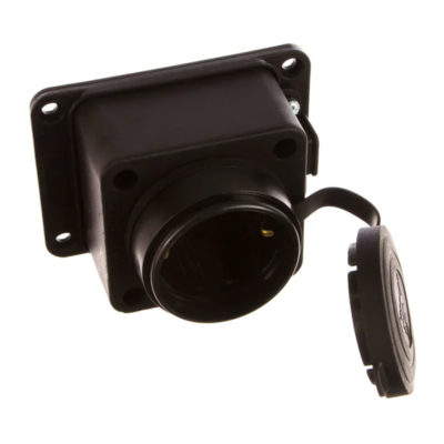 Розетка 1ОП прямая с заглушкой (каучук) 2Р+РЕ 1х16А 220-240V Lezard (1/12/120)