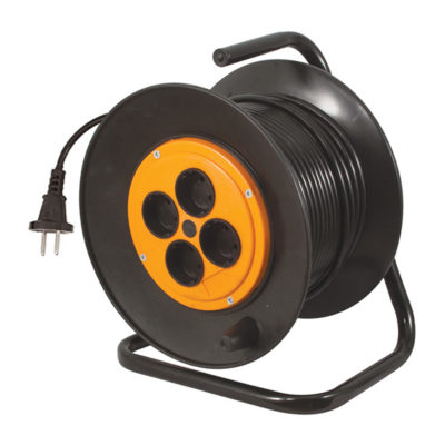 Удлинитель на катушке 4x50м c/з IP44 (ПВС 3х1.5) 16А/3