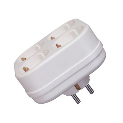 Четверник с/з 16А белый TOKER (1/60)