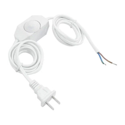 Шнур для бра с диммером (регулятор света) белый (50/300)