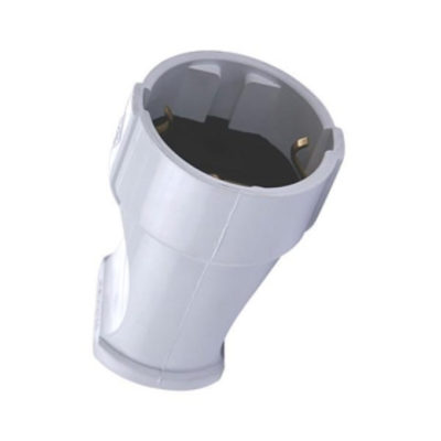 Штепсель 1 гн с/з бел. Makel (1/50/200)