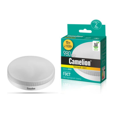 Camelion LED12-GX53/830/GX53 Эл.лампа светодиод. 12 Вт 220В