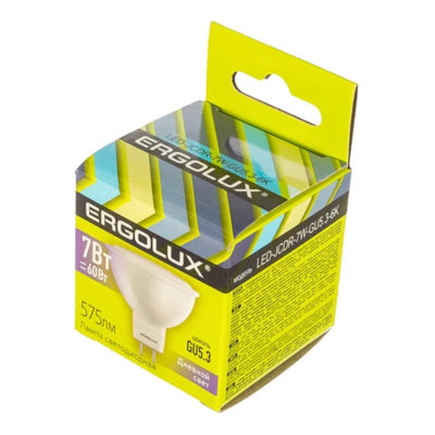 Ergolux LED-JCDR-7W-GU5.3-6K Эл.лампа светодиод. 7Вт 6500К
