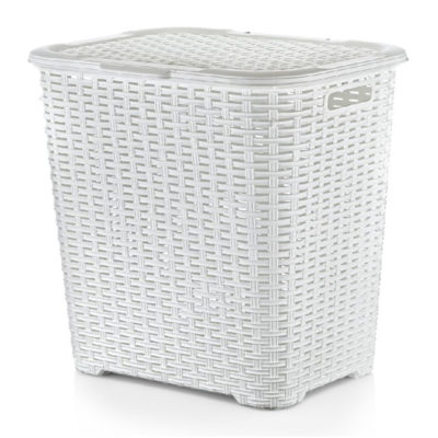 КОРЗИНА ДЛЯ БЕЛЬЯ  35 Л "ПЛЕТЕНКА"  в ассорт.