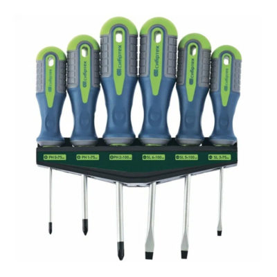 Набор отверток CrV трехкомпан.рукоятки 6 предм. Сибртех