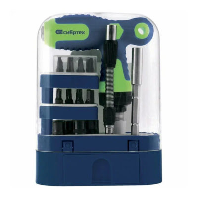 Отвертка Т-образная реверсивная с набором бит