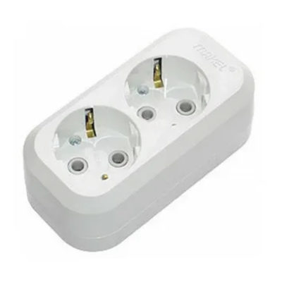 Колодка для удлинителя 2гн. с/з 16А