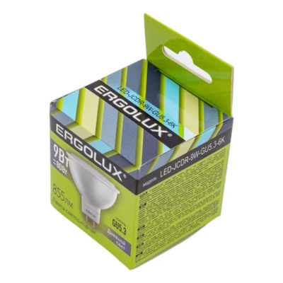 Ergolux LED-JCDR-9W-GU5.3-6K Эл.лампа светодиод. 9 Вт 6500 К