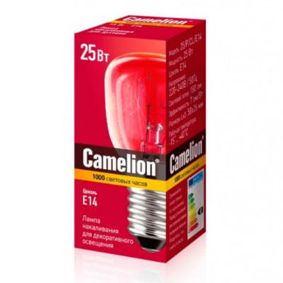 MIC CAMELION 25/P/CL/E14 Эл.лампа накал. д/холод. и декор.подсветки