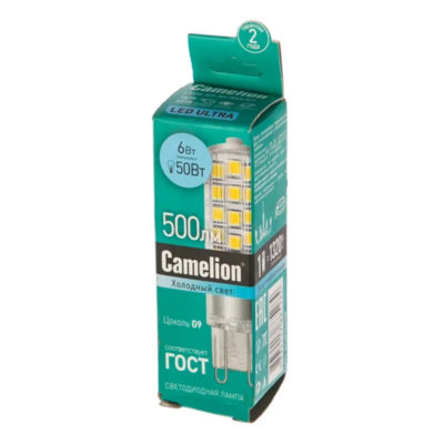 CAMELION LED6-G9-NF/845/G9 Эл.лампа светодиод. 6Вт 20В