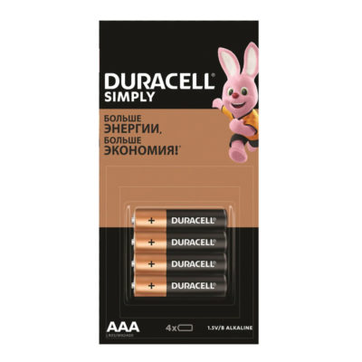 Duracell Simply LR03 отрывной 4*4 BL16