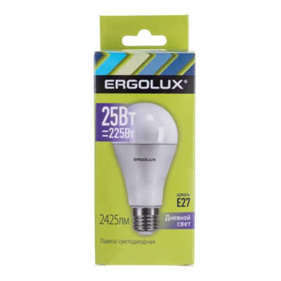Ergolux LED-A65-25W-E27-6K Лампа светодиод. ЛОН 25Вт Е27 6500К