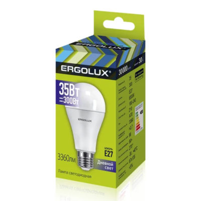 Ergolux LED-A70-35W-E27-6K Эл.лампа светодиодная ЛОН 35Вт 6500К