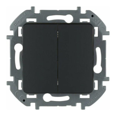 Механизм выключателя 2-кл. INSPIRIA 10А антрацит