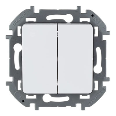 Механизм выключателя 2-кл. INSPIRIA 10А белый