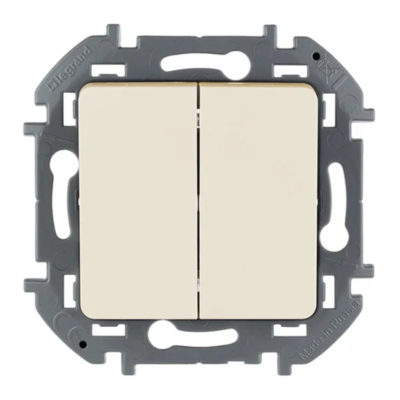 Механизм выключателя 2-кл. INSPIRIA 10A слоновая кость