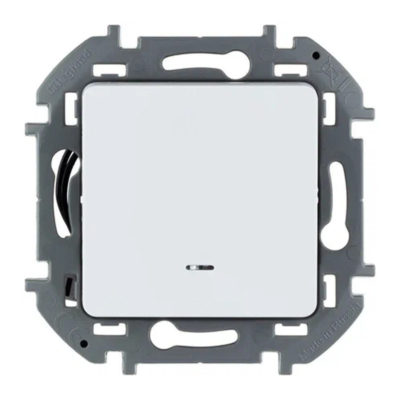 Механизм выключателя 1кл. INSPIRIA 10А с подсв./индикац белый