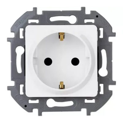 Розетка INSPIRIA 16А 250В 2*2р+е БЕЛАЯ