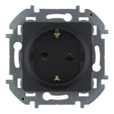 Механизм розетки 1СП INSPIRIA 16A антрацит