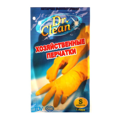 Перчатки резиновые хоз. Др.Клин (S)