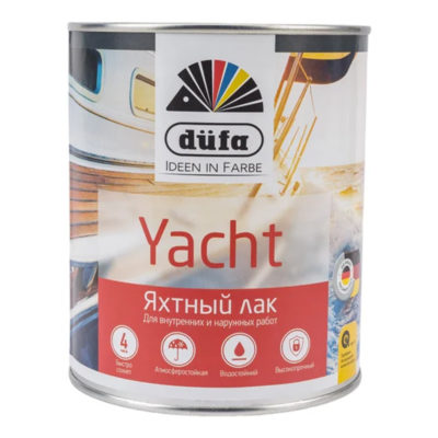 Лак яхтный алкидно-полиуретановый Dufa Retail Yacht матовый 750мл