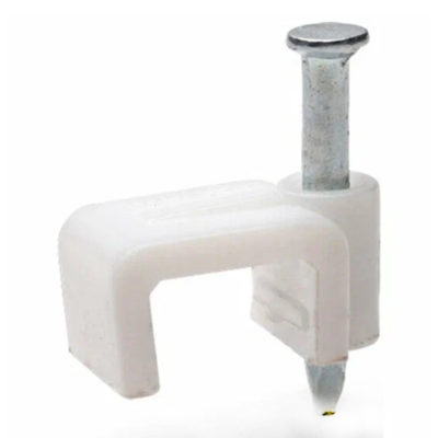 Скоба крепежная плоская в к-те с гвоздем СПП6