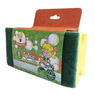 Губка для тела Умничка прямоугольная