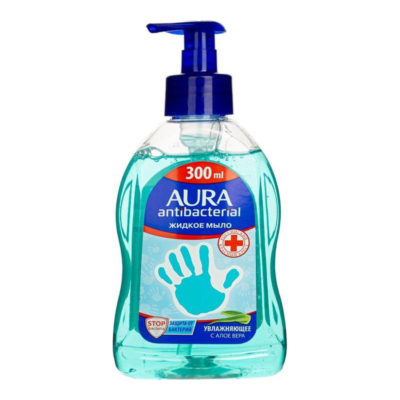 Мыло жидкое AURA Алое антибактериальное 300 мл