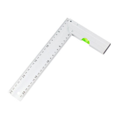 Угольник алюминевый литой с уровнем 1-глазок 400мм