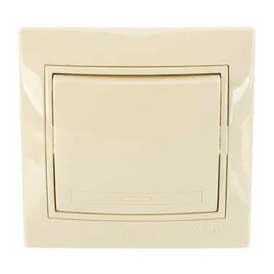 Выключатель 1СП кремовый Mira Lezard (10/120)