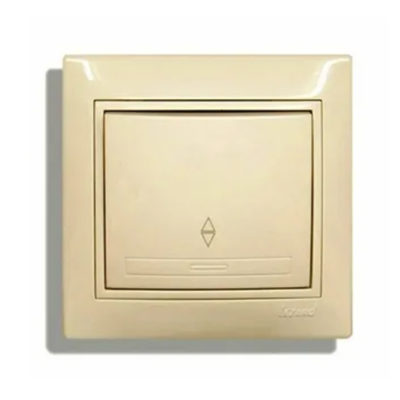 Выключатель 1СП кремовый проходной Mira Lezard (10/120)