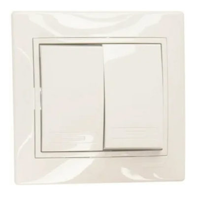 Выключатель 2СП белый Mira Lezard (10/120)