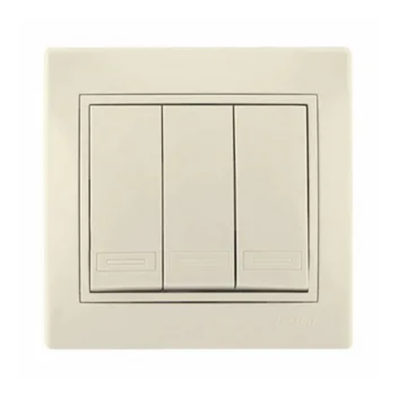 Выключатель 3СП кремовый Mira Lezard (10/120)